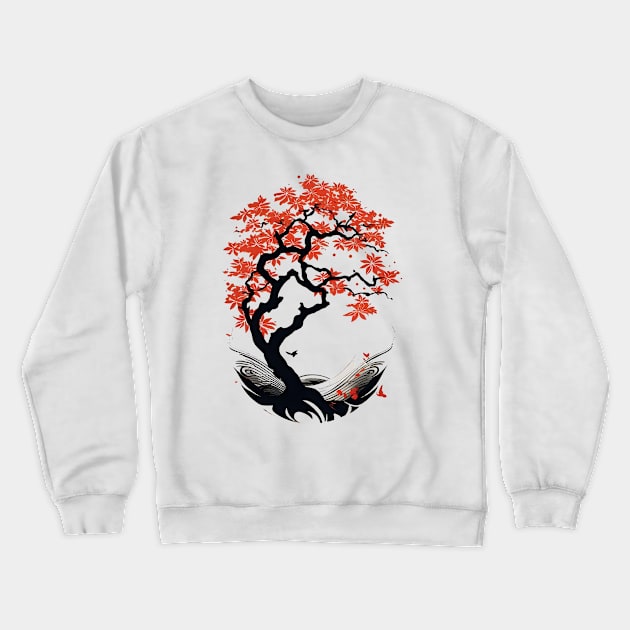 Cherry Blossom tree design Crewneck Sweatshirt by Tree Tees